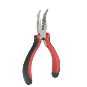 Curved hair extension pliers